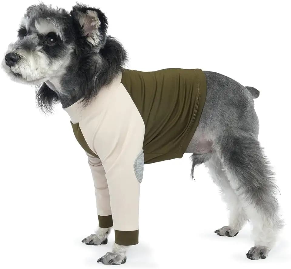 Lelepet Dog Sleeve to Stop Licking Front Legs, Long Sleeve Dog Shirt S
