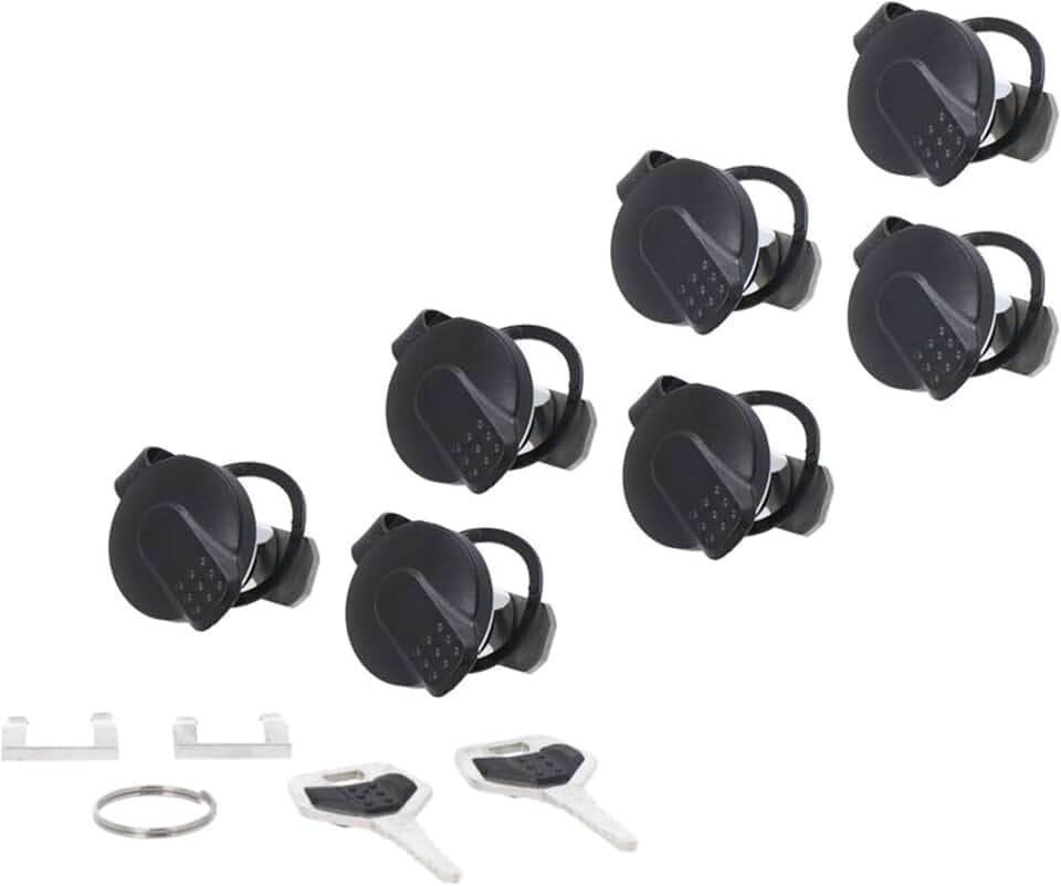 TRAX ION/EVO/ADV Trunk Locks SW-MOTECH 7 PCS with 2 Keys, Black