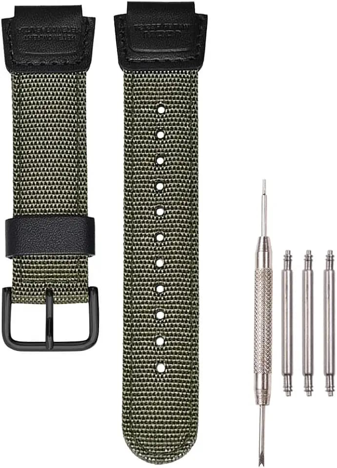 18mm Nylon strap Compatible with Casio AQ-S810W AE1200WH SGW-300H 400 500 MRW-200H Men's weave Watch Band