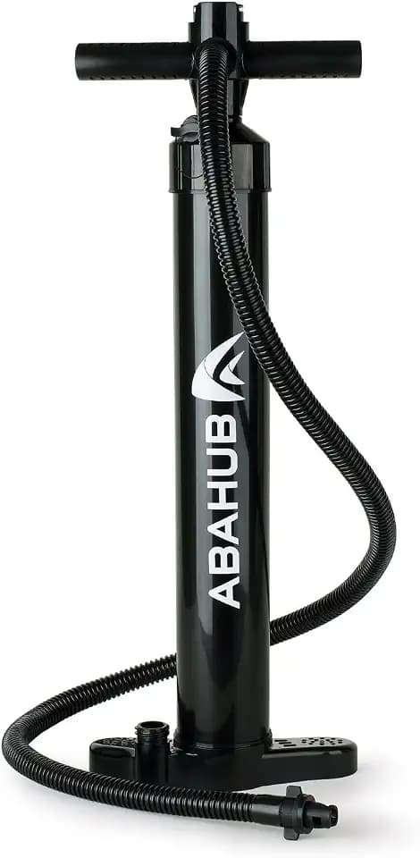 Abahub SURF Hand Pump for Inflating Stand Up Paddleboards，Inflatable Paddle Boards， or Kayaks - Dual Action High Pressure Pump with Gauge