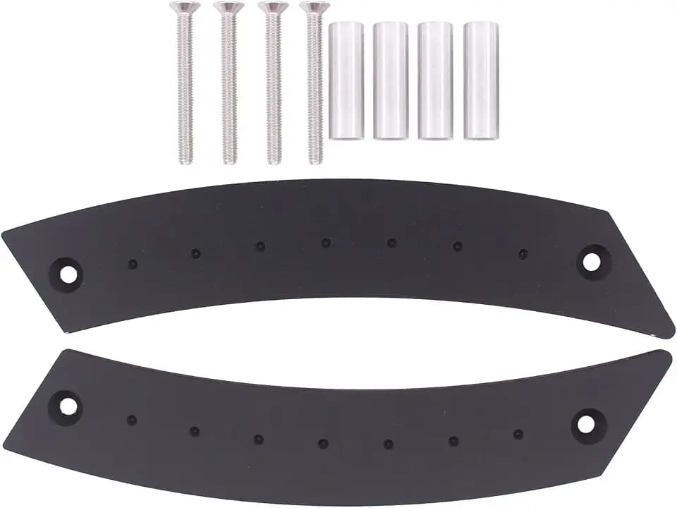 ApplianPar Front L/R Interior Door Pull Handle Black Metal for VW