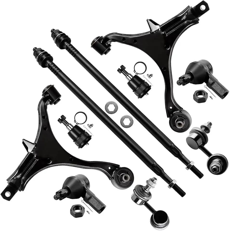SCITOO 10pcs Front Suspension Kit Lower Control Arm Inner Outer Tie Rod Ends Sway Bar End Link Lower Ball Joint Fit 2002-2006 For Honda CR-V