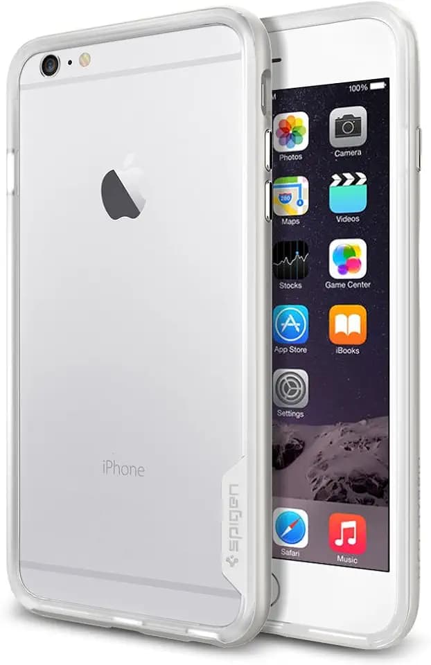 Spigen Schutzhülle fü iPhone 6 PLUS NEO HYBRID EX Hülle - Tasche in satinsilber [Satin Silver - COVER SGP11059]