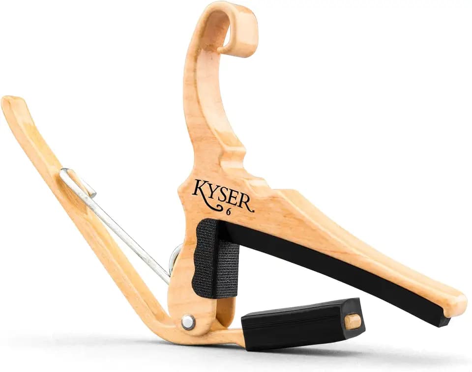 Kyser Quick-Change Guitar Capo for 6-string acoustic guitars, Maple, KG6MA