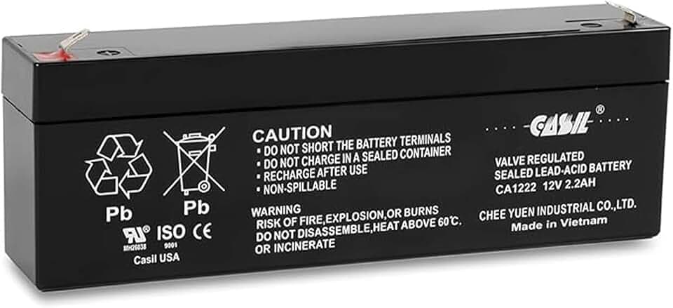 Casil CA1223 12V 2.3AH Compatible with DR Trimmer,DSC Alexor, 12V 2.2 AH Rechargeable AGM SLA Battery Replace NP2.3 12 12Volt 2.3AH