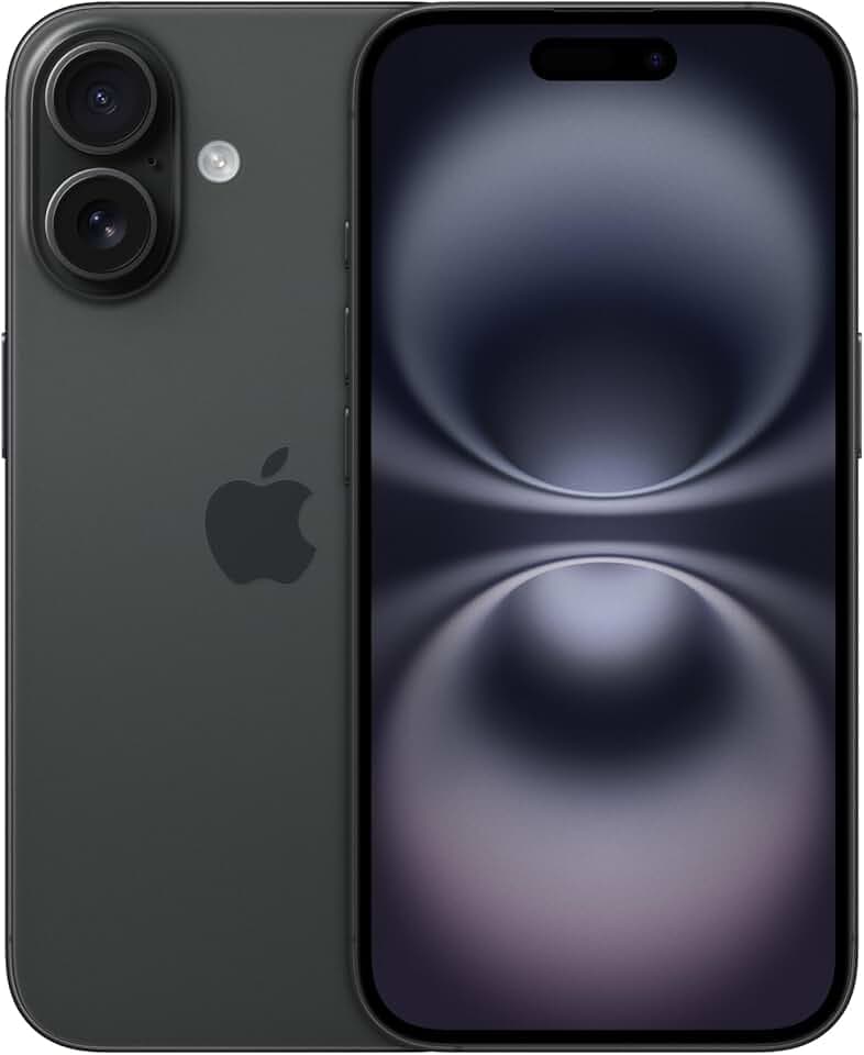 Apple iPhone 16 128 GB: 5G Handy mit Kamerasteuerung, A18 Chip und einem echten Boost für die Batterie. Funktioniert mit AirPods, Schwarz