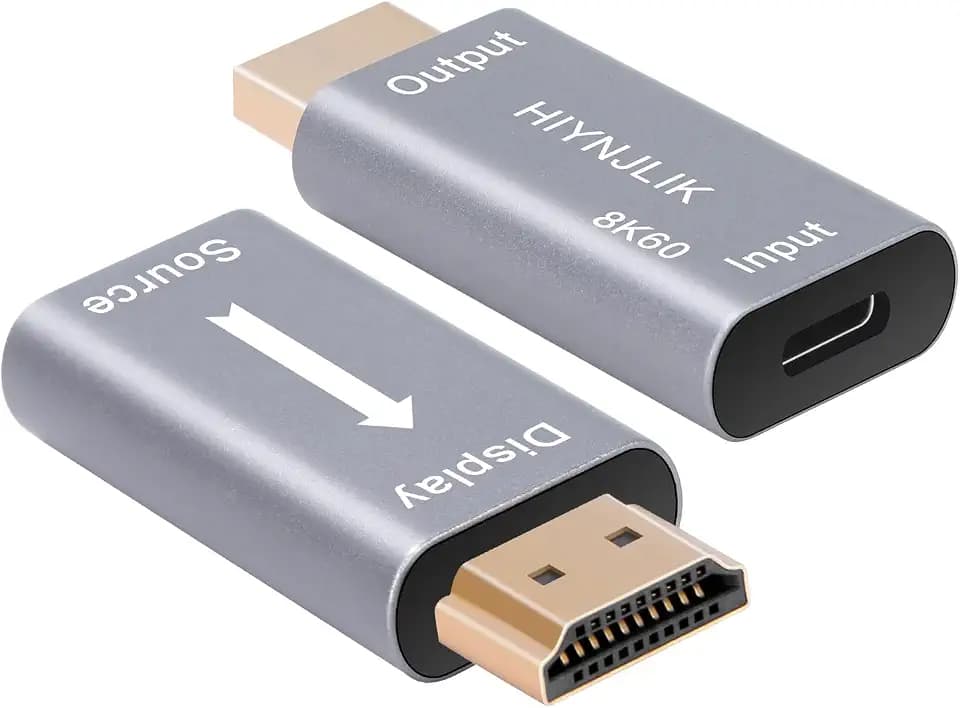 Uni-Directional USB C Female to HDMI Male Adapter, 8K@60Hz USB Type C to HDMI 2.1 Display Converter, Thunderbolt 3/4 to HDMI for MacBook Pro/Air, Surface, Galaxy S8 to S23, iPhone 15 Series - 1 Pack