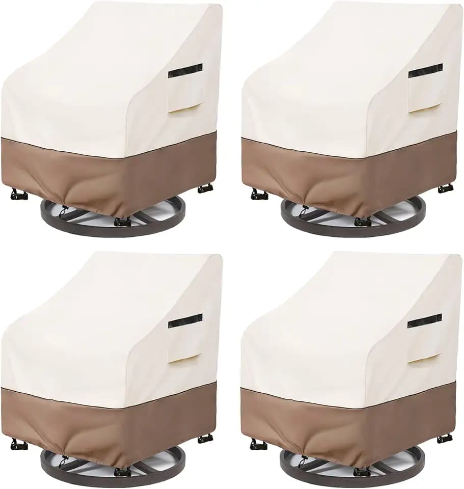 Patio Chair Covers Waterproof 4 Pack, 27.5" W x 32.6" D x 36" H