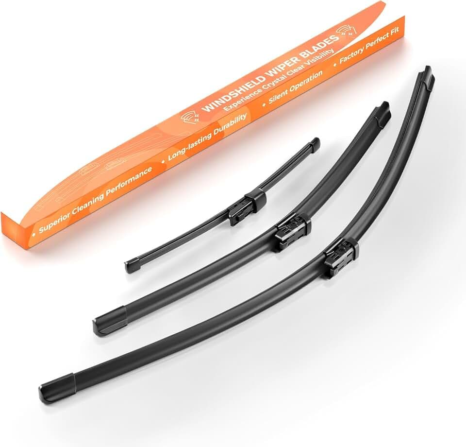 GEARMONSTER Scheibenwischer Wischerblätter Vorne + Hinten Satz Autoscheibenwischer Heckscheibenwischer Wischerblätter-Set für VW Golf 7 | VII Variant ab 2012 (3er Set: 650mm/450mm/280mm)