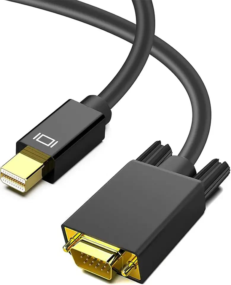 AKWOR Mini Displayport to VGA Cable 6FT, Mini DP to VGA Cable (Thunderbolt 2 Compatible) with MacBook Air/Pro, Surface Pro/Dock, iMac, Mac mini, Monitor, Projector