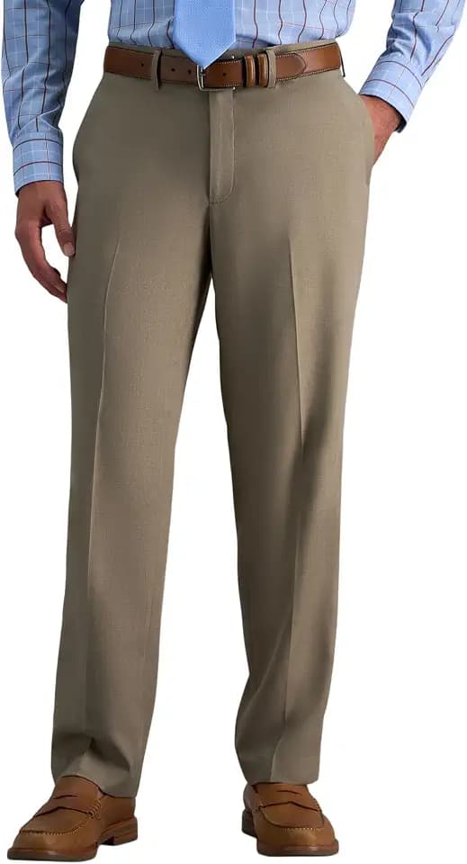 Haggar Men's Straight Fit Premium Comfort Dress Pant