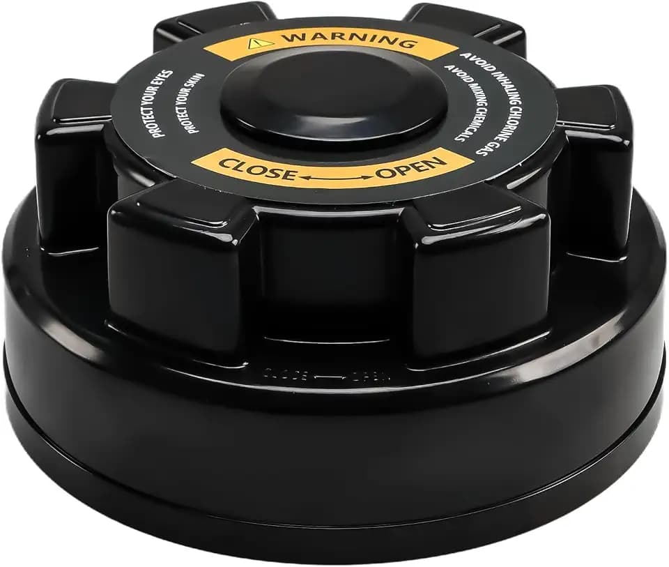 Chlorinator Lid Cover Compatible with Hayward CL200 CL220 Automatic Chlorinator Feeder， Upgrade Alloy Plastic Chlorinator Cap with O-Rings