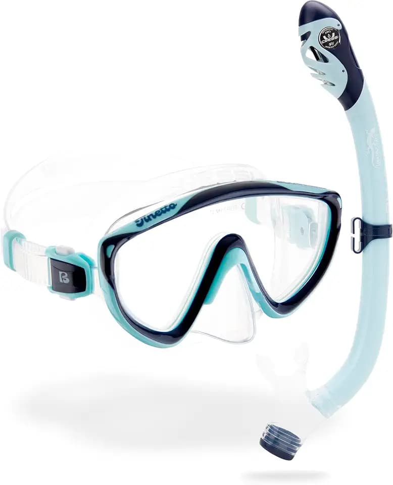Cressi Kids Snorkeling Kit (Mask & Snorkel) for Children from 6 to 10 Years Old - Tinetto & Iguana Dry: Designed in Italy