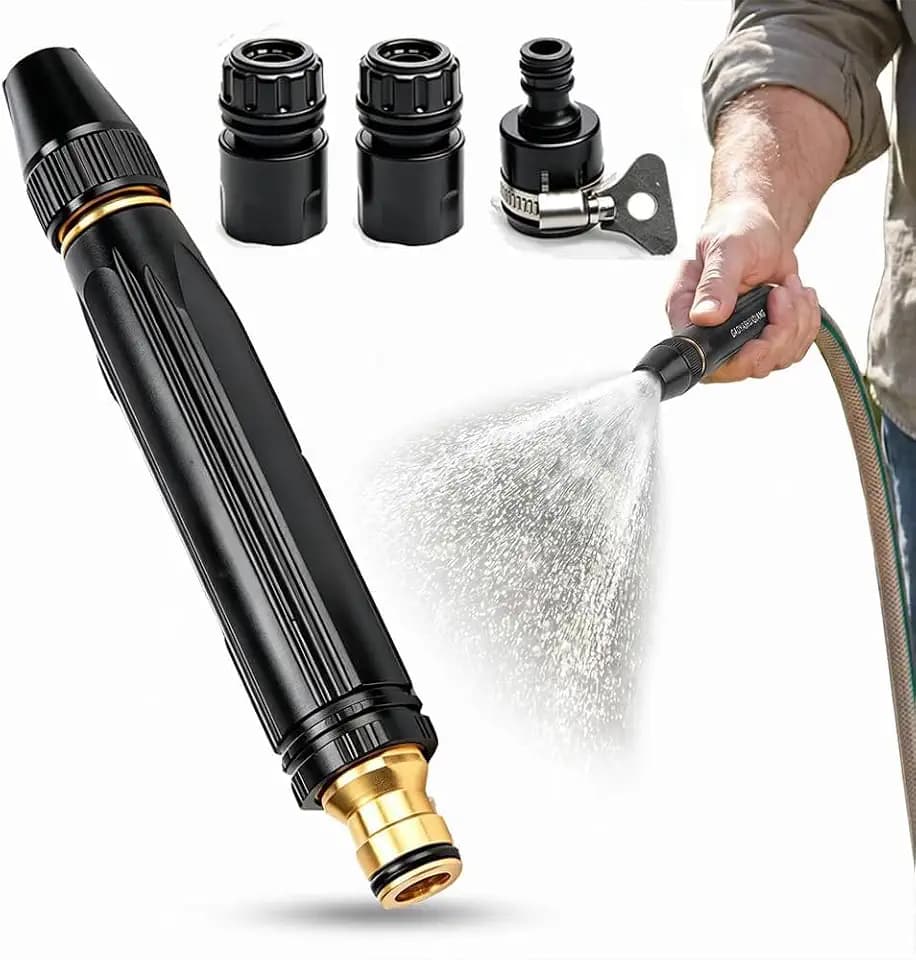 High Pressure Power Washer Nozzle with Connector Set,Direct spray gun,Power Jet Water with Three Spray Modes, This product is only suitable for water pipes with an inner diameter of 4.7 inches or less