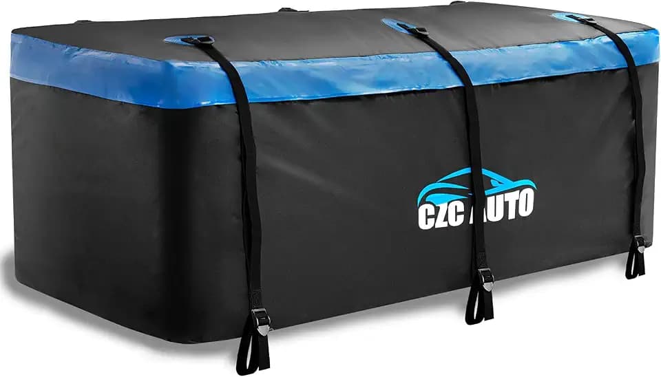 CZC AUTO Hitch Cargo Carrier Bag 20 cu. ft, 60"x24"x24", Waterproof, Soft