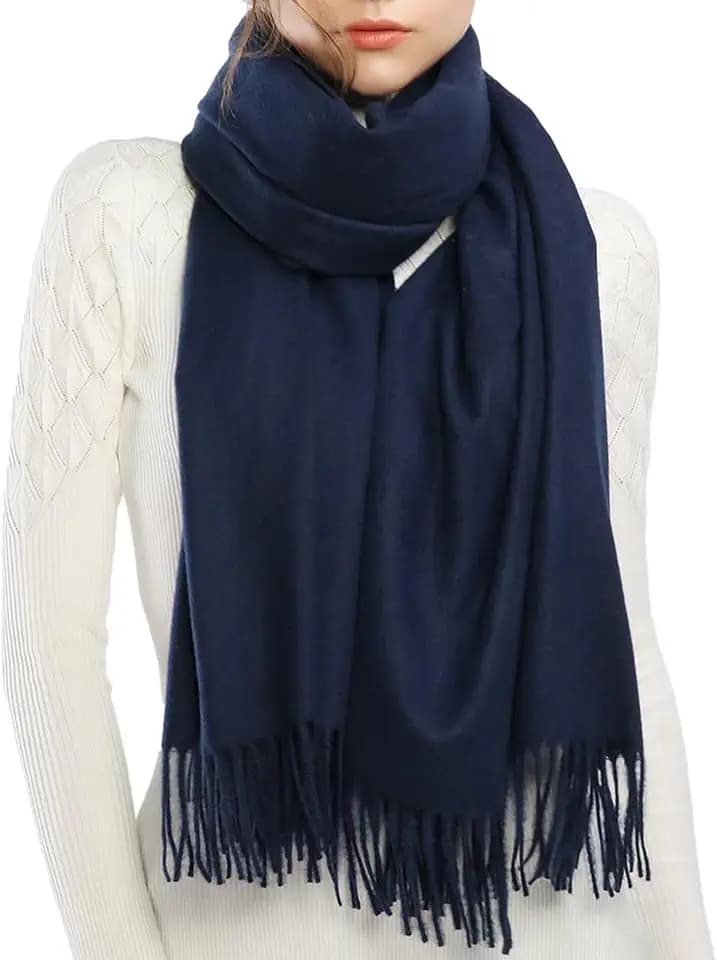 RIIQIICHY Damen Schal Winter Herbst, Kuscheliger Winterschal mit Fransen | Kuscheliger Schal Damen für kühle Tage, ideal als Schultertuch oder Stola für Abendkleid, Hochzeit und als Geschenk