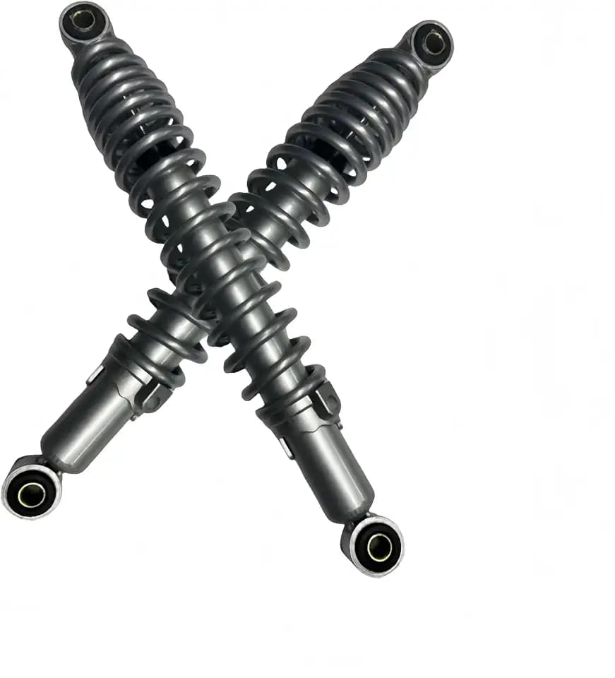 YBR125 Performance Shock Absorber Kit (Silver Pair) - Premium Rear Suspension for Pit Bikes Mini Motorcycles Go-Karts Dirt Bikes Sport Bikes