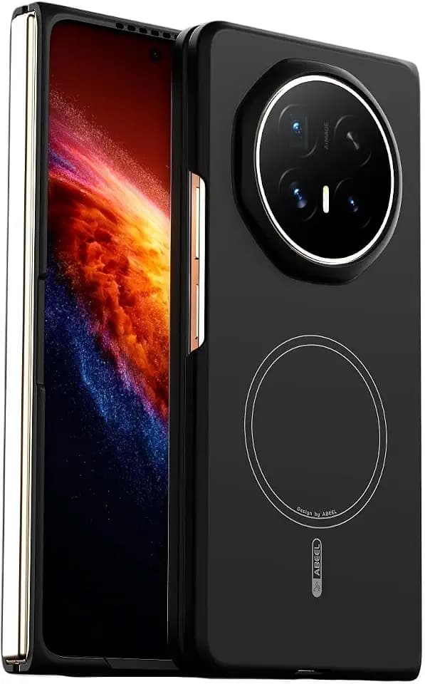 Compatible with Honor Magic V6 Case Cover,Compatible with Honor Magic V6 5G PNM-N49 PNM-AN10 PNM-AN20 TPU Silicone Shockproof Magnetic Case Black