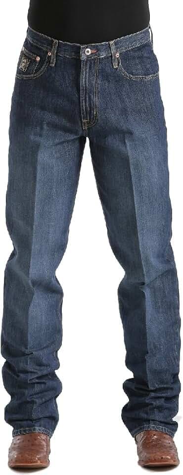 Cinch Men's Black Label Loose-Fit Jean, Dark Stone Blast, 38W x 40L