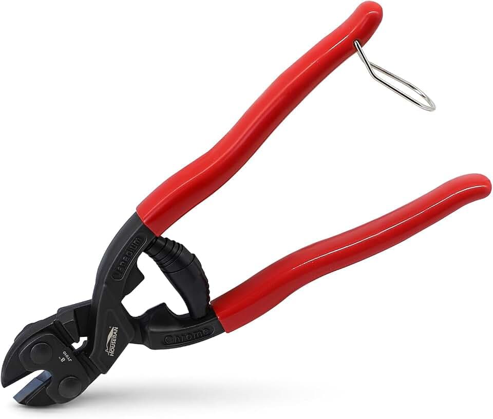 8 Inch Mini Bolt Cutters, Small Bolt Cutter with Spring & Recess