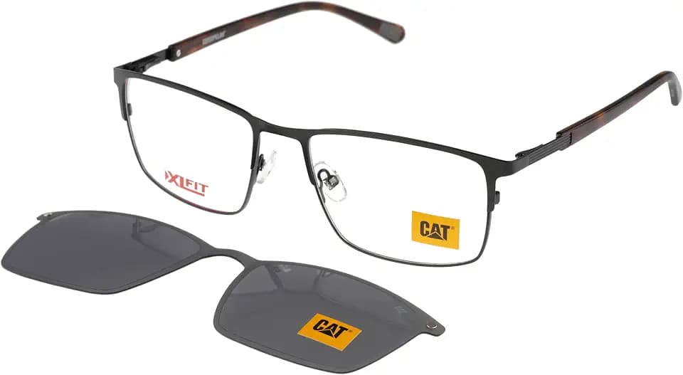 CAT CTSC 0023 Mens Optical Frame with Magnetic Polarized Sun Clip