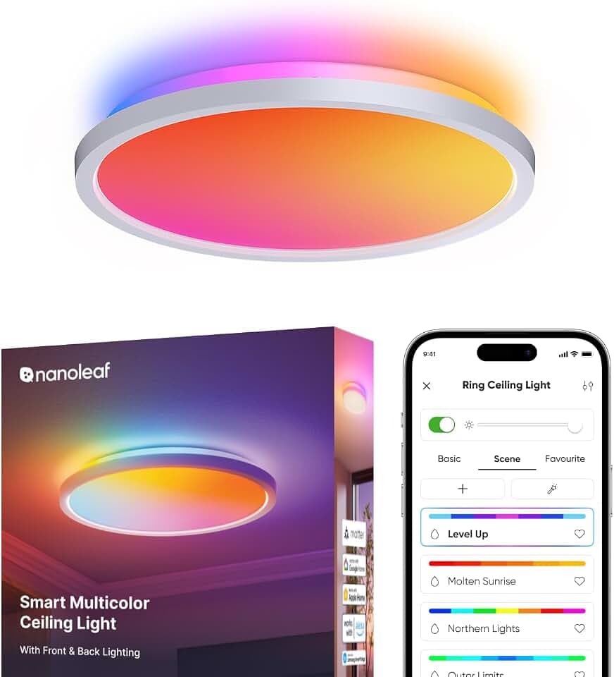 Nanoleaf Smart Led Deckenleuchte 2600lm Flach Rund Ø32cm Dimmable