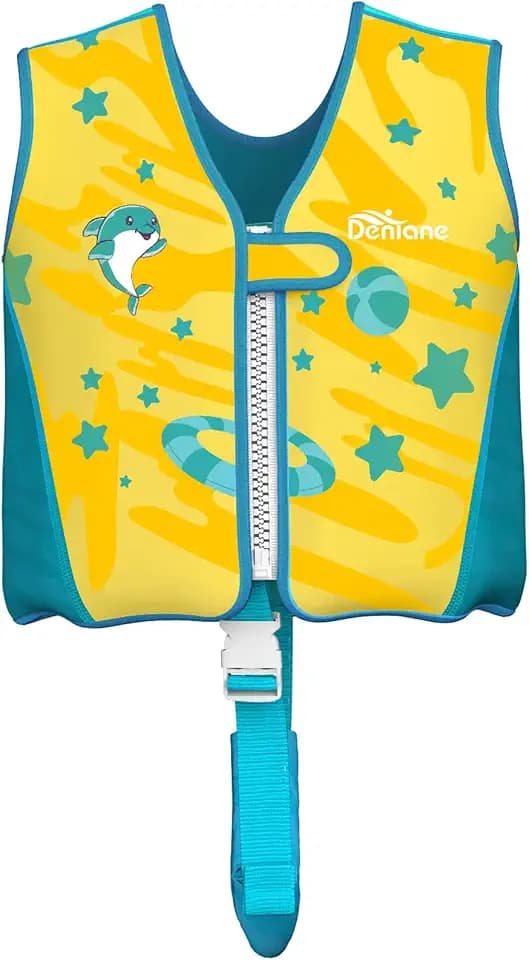 Schwimmweste ‎für Kinder 2-6 Jahren, TÜV Geprüfte, 8 Abnehmbare Schwimmer - Jungen und Mädchen 15-30 kg