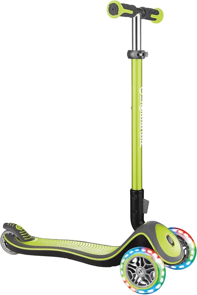 GLOBBER Elite Roller – Tretroller Kinder ab 3 Jahre - Scooter - ABEC 5, 3-rädrig – höhenverstellbar - LED-Rollen