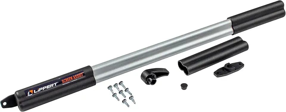 Lippert Screen Assist RV Screen Door Push Bar with Full-Width Push Handle, Durable Construction, Easy Installation - 2021000090
