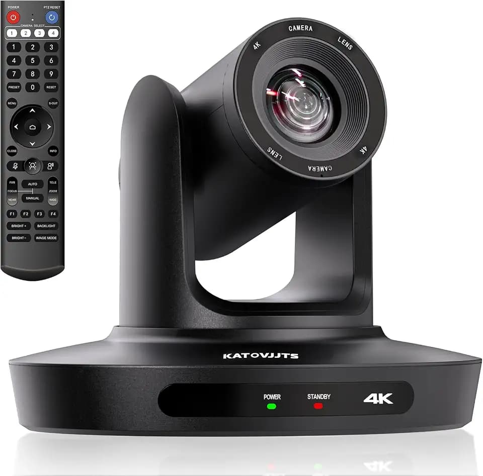 PTZ Camera 4K UHD with 10X Optical Zoom,Video Conference Room Camera,Live Streaming for Church Worship,USB HDMI IP POE Work with Vmix,Zoom,OBS,YouTube,Facebook Livestream