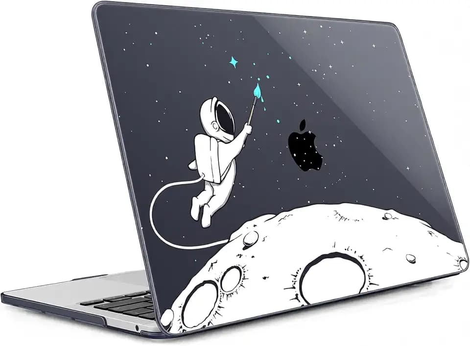 May Chen Case for MacBook Pro 13 inch M2 2023,2022,2021,2020 A2338 M1 A2251 A2289, Plastic Hard Shell Cover for MacBook Pro 13" with Touch Bar Fits Touch ID, Cute Astronaut