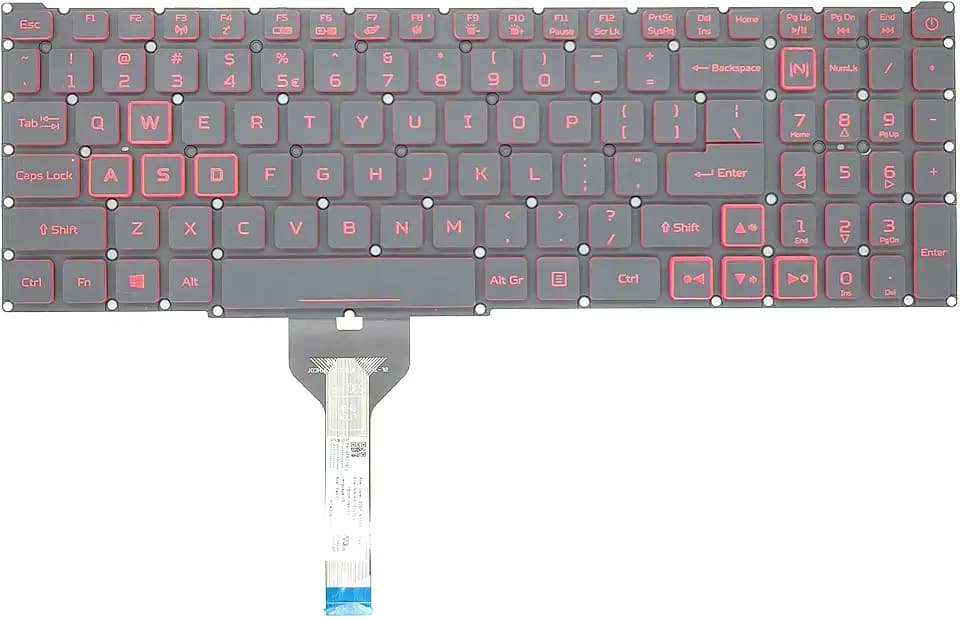 Red Backlit Keyboard for Acer Nitro 5 AN515-45 AN515-55 AN515-56