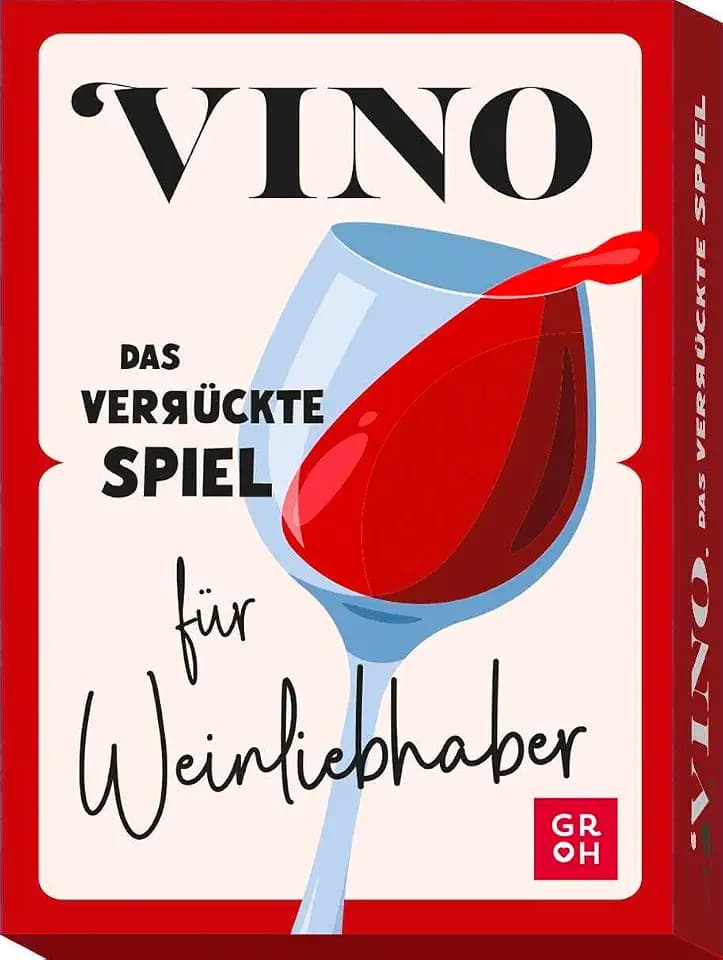 VINO: Das verrückte Spiel für Weinliebhaber | Lustiges Kartenspiel für schnelle Spielrunden mit 2-6 Spielern | originelle Geschenkidee für Weintrinker