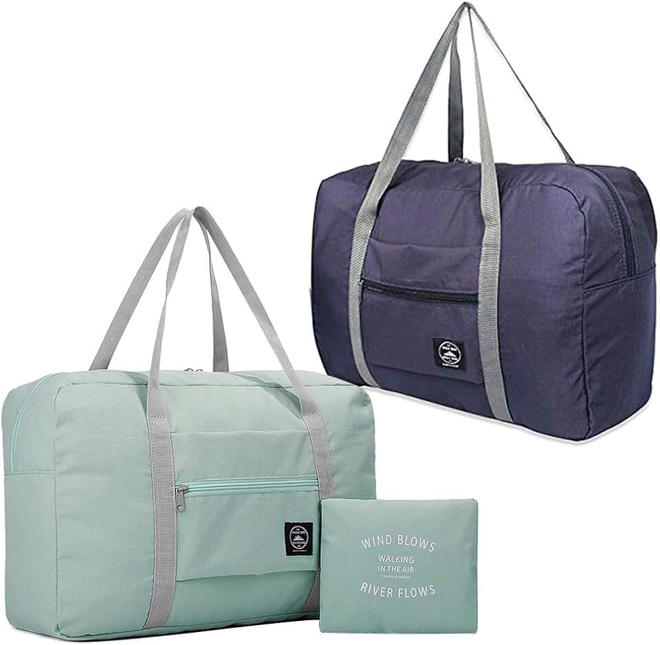 (2er Pack) Faltbare Reisetasche, wasserdichte Handgepäcktasche, leichte Reisetasche für Sport, Fitness, Urlaub