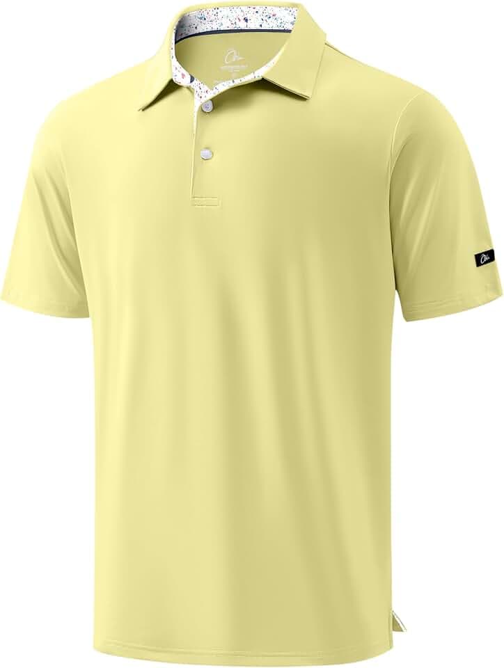 Obla Mens Golf Shirt Short Sleeve Dry Fit Collared Polo Shirts