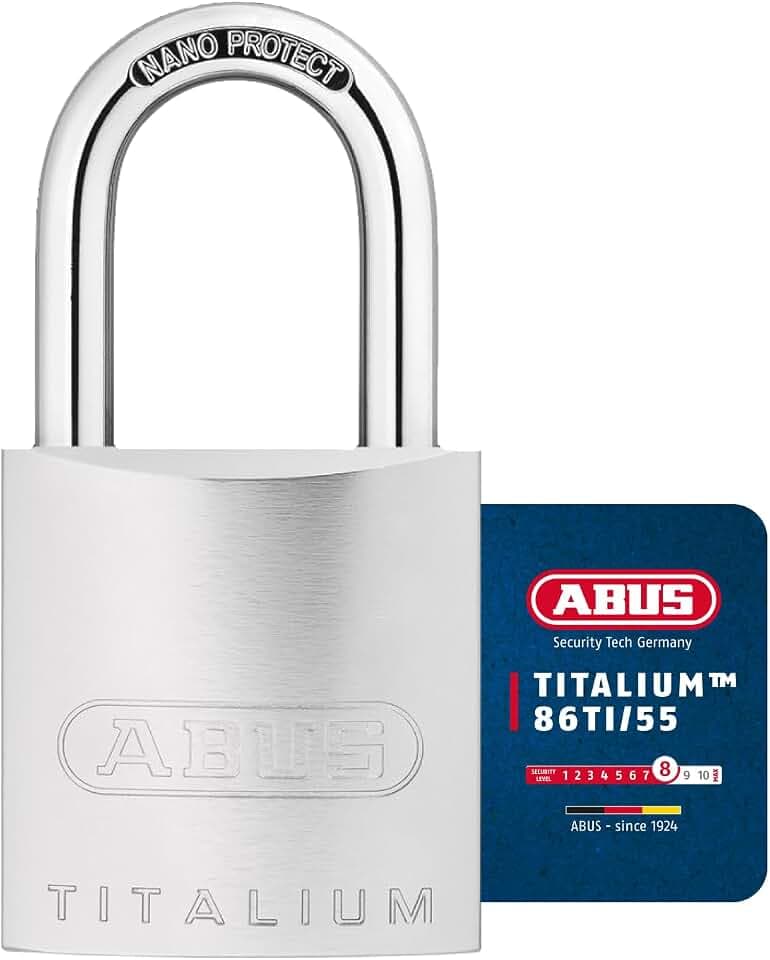 ABUS Titalium-Vorhangschloss 86TI/55 ohne Zylinder - 55 mm