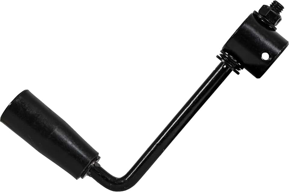 Buyers Products 3008176A 7 Inch Tarp Crank Handle Assembly, Handle Assembly DTR Tarp Kits, Dump Trailer Tarp Accessories, Black