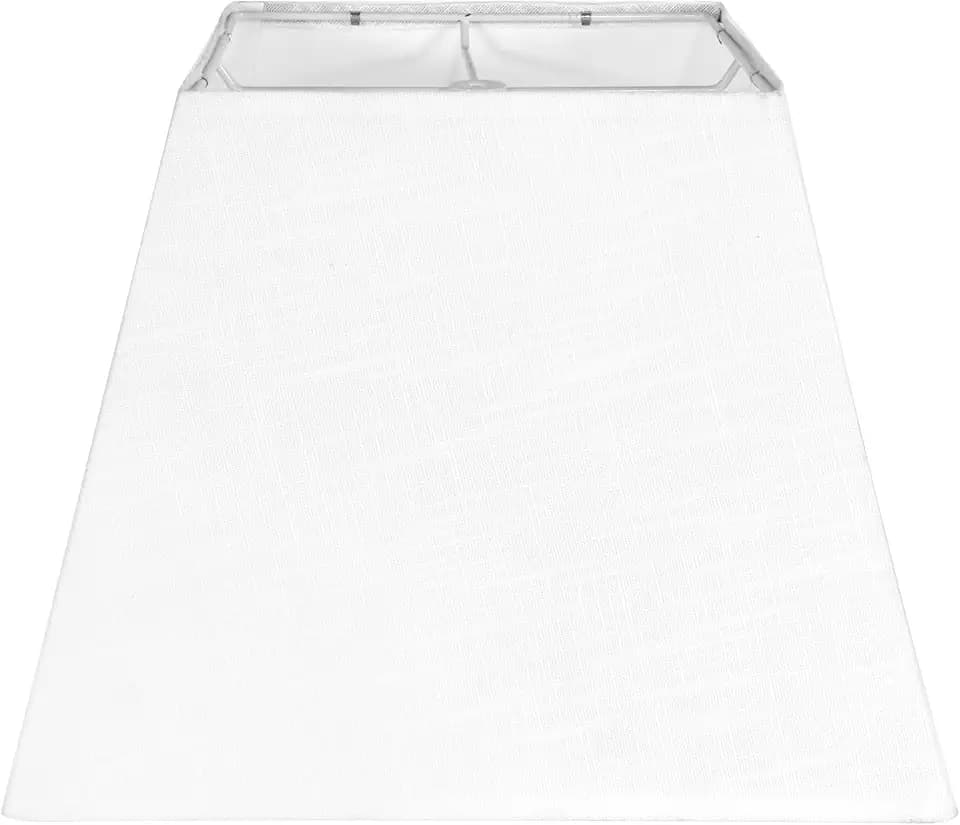 White Lamp Shade, 8''x8''Top 13''x13''Bottom 10'' Height, Square Lampshade Replacement Lamp Shade Natural Linen Hand Crafted for Table Lamps Floor Lamps Pendent Light, Assembly Required
