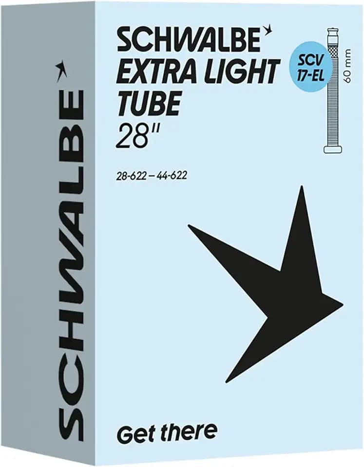 Schwalbe Fahrradschlauch SCV17-EL EXTRA Light 28/44-622 IB Black 60mm