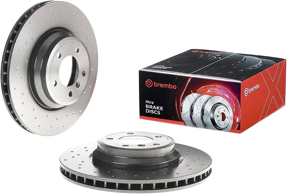 Brembo 09.A599.1X Xtra UV Coated vented drilled Front Brake Rotor BMW OE# 34116855000