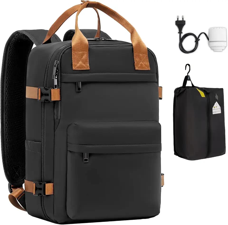 COOLIFE Vakuum Rucksack Handgepäck 40x30x20 Ryanair EasyJet Vakuumpumpe