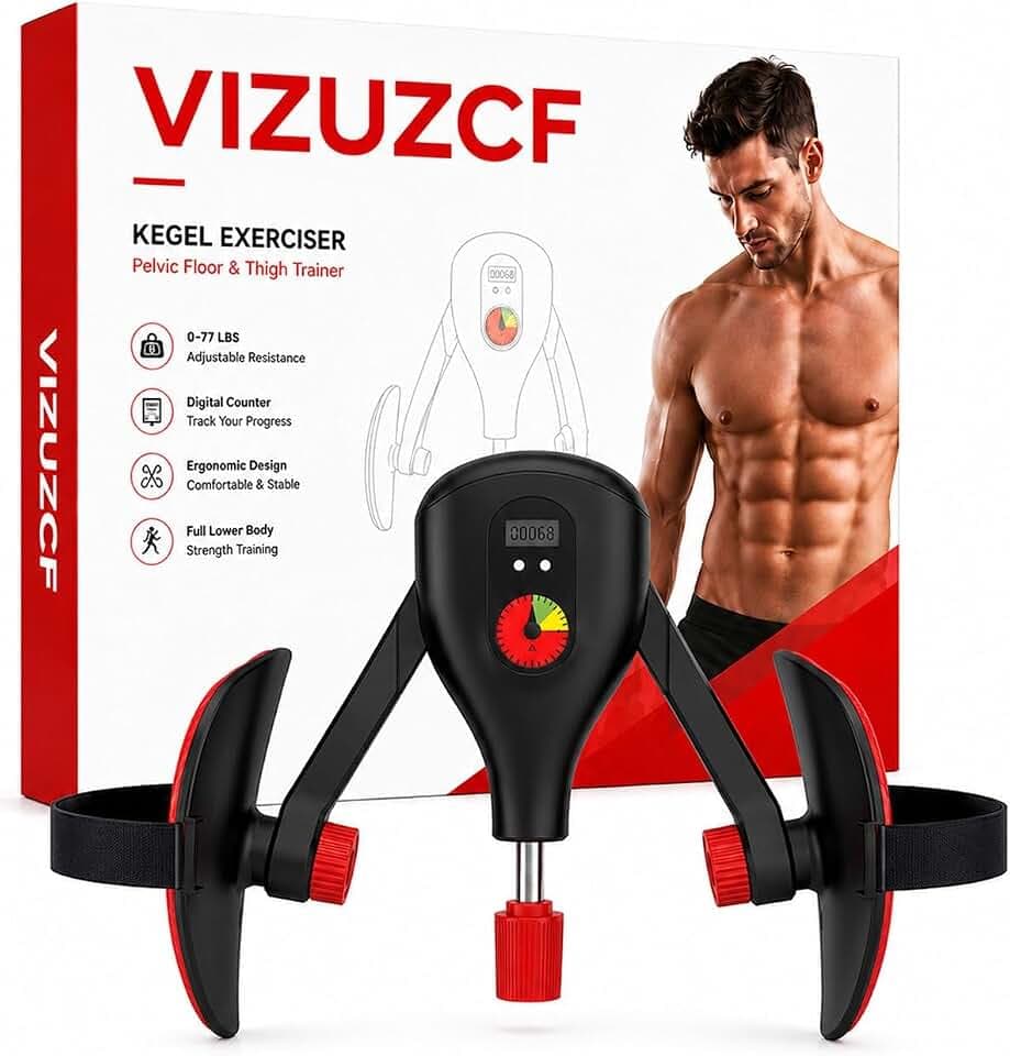 Kegel Exerciser Pelvic Floor Exercise Devices,Pelvics Adductor,Office Workout Equipment Trainer,Glute and Leg Inner Thigh Muscle 0-77 Lbs Control Strength for Women Men Home Work