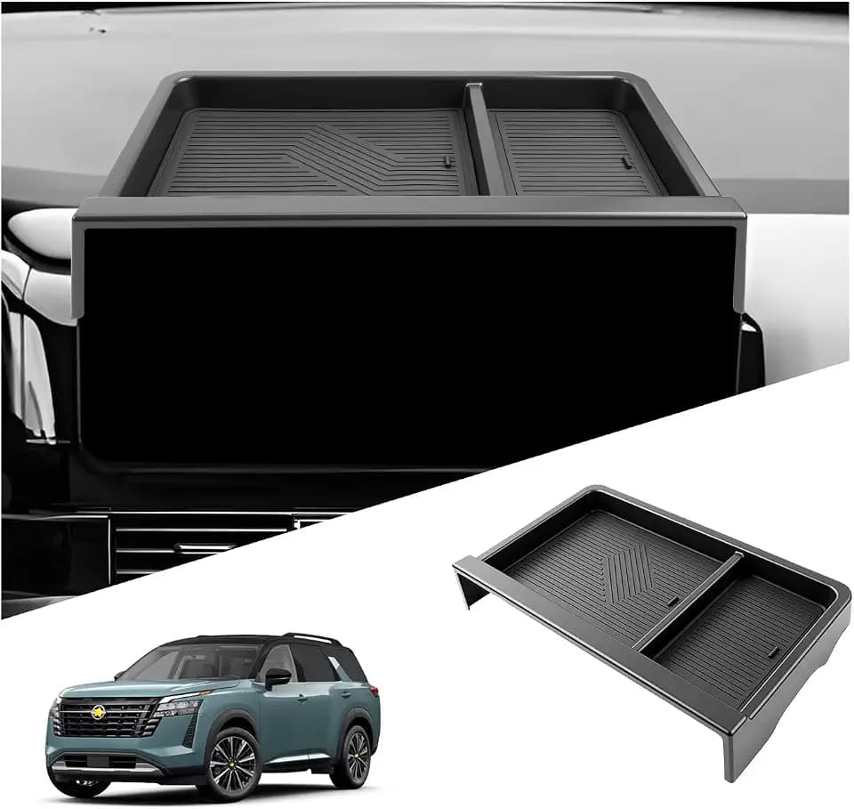 SKTU for 2026 Nissan Pathfinder Dashboard Storage Box for 2026+ Nissan Pathfinder (SV/SL/Rock Creek/Platinum) Dashboard Organizer Nissan Pathfinder 2026 Accessories ABS Durable Dashboard Tray