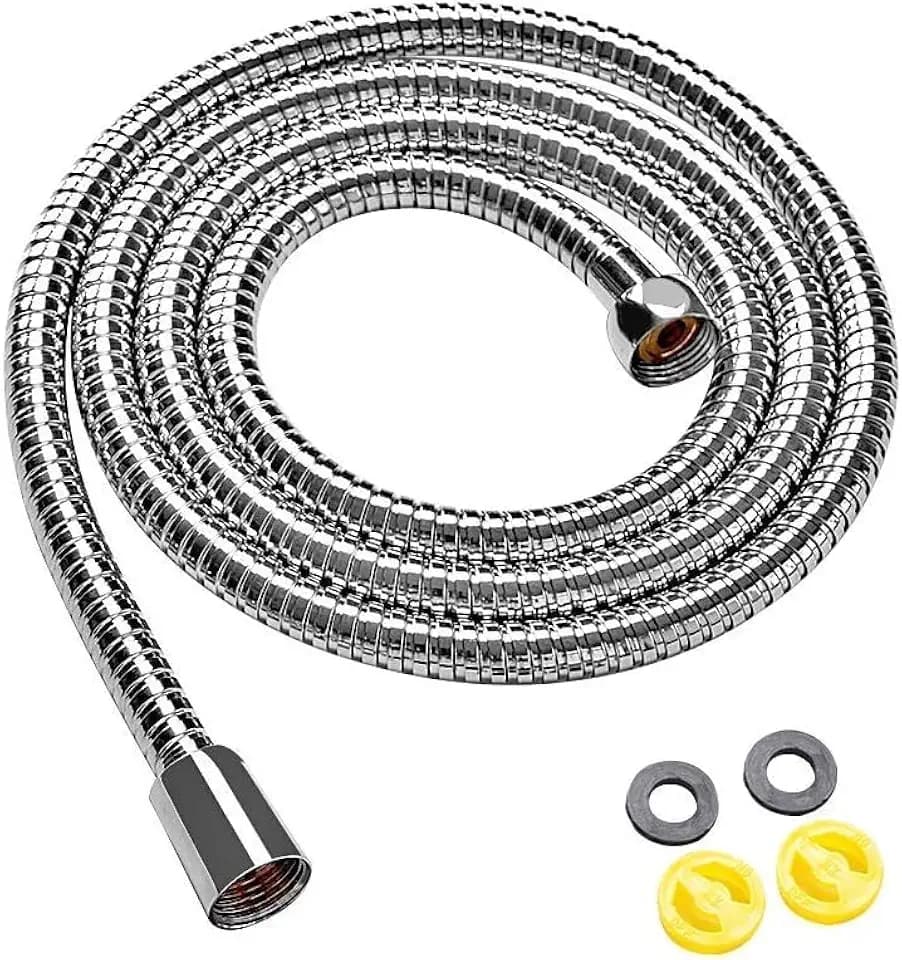 Klabb 96-Inch Extra Long Stainless Steel Shower Hose – Flexible, Anti-Kink Handheld Shower Head Hose with Brass Fittings, Leak-Proof, Corrosion-Resistant, Easy to Install Universal Replacement