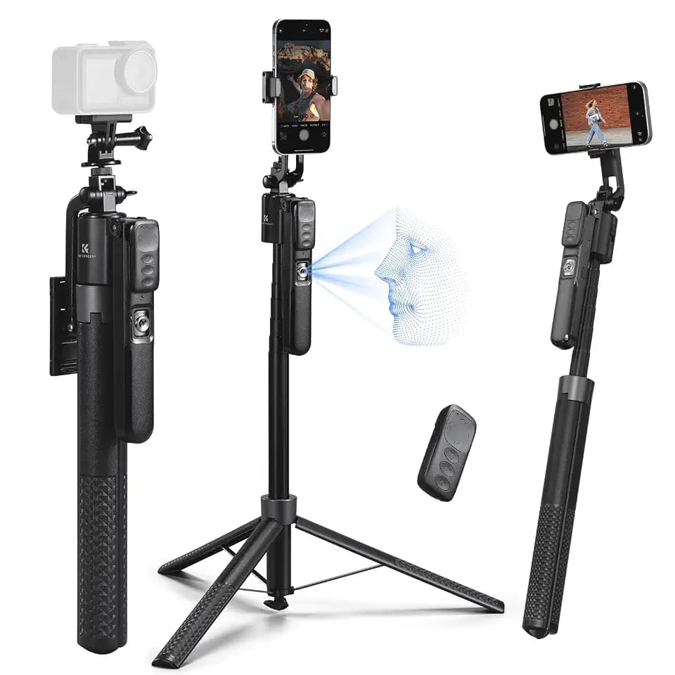 K&F CONCEPT KI-Selfie Stick mit 360° Tracking & Gestensteuerung