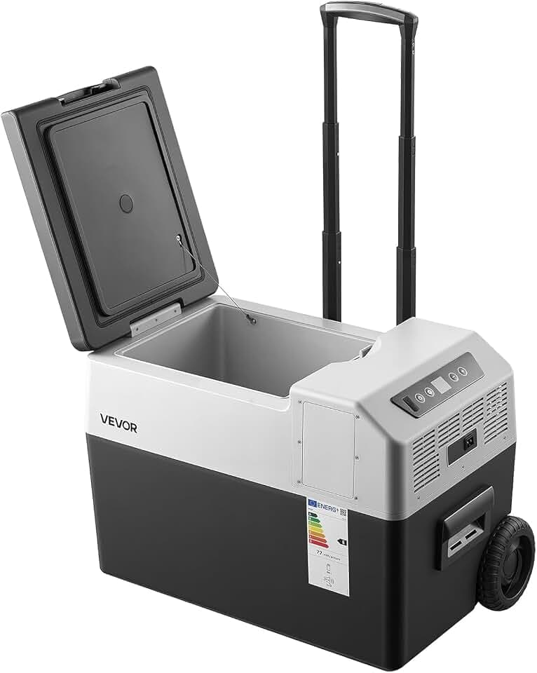 VEVOR Kompressor Kühlbox 30 L, Auto Kühlschrank mit, Griff, App-Steuerung & Rädern, 12 V/24 V DC, 100–240 V AC, -22 °C bis 10 °C, Elektrische Gefrierboxfür LKW, Van, RV, SUV, Reisen & Camping