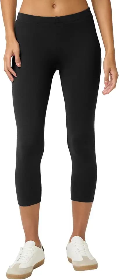 no nonsense Soft Cotton Capri Leggings for Women, Women Capri Pants