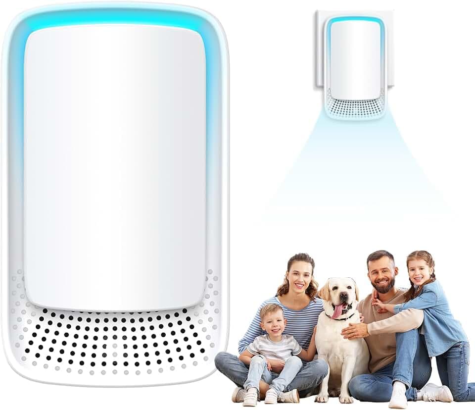 Jostart Ionisator Luftreiniger, Plug in Negativ Ionen Air Purifier für Wohnung Raucherzimmer Haustiertoiletten Büros und Staub/Pollen (weiß)