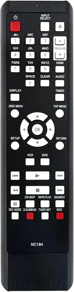 NC184UH NC184 Replaced Remote fit for Sanyo DVD VCR FWZV475E FWZV475F
