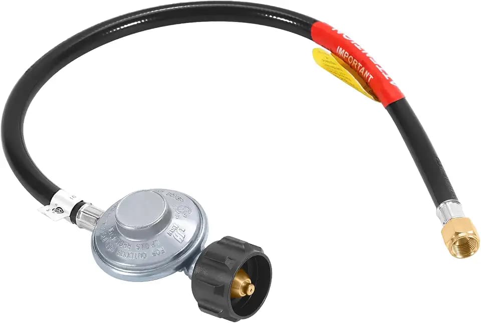 GasSaf 2FT Propane Regulator with Hose for Weber Grills, Blackstone Griddle